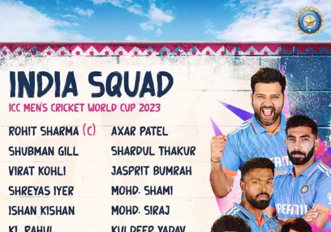 వన్డే ప్రపంచ కప్ కు ఎంపికైన భారత జట్టు