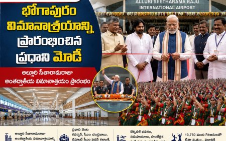 భోగాపురం విమానాశ్రయానికి ప్రధాని మోదీ ప్రారంభం