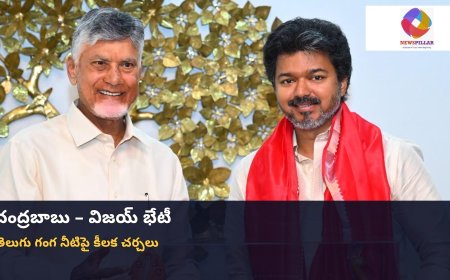 చంద్రబాబు–విజయ్‌ భేటీ.. తెలుగు గంగ నీటిపై చర్చలు