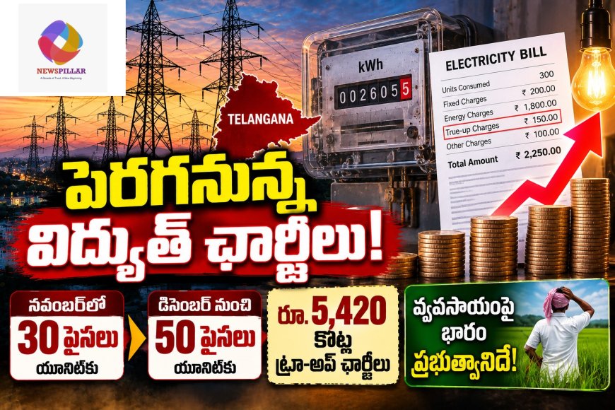 తెలంగాణలో కరెంట్‌ బిల్లులకు షాక్‌.. యూనిట్‌పై 50 పైసల భారం
